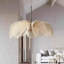 Wabi-Sabi White Fabric Flower Pendant Light