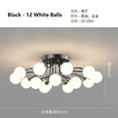 GobekUsa Glass Bubble Ball Crystal LED Ceiling Light - Black Gold Aesthetic Décor
