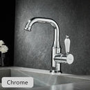 GobekUsa Brushed Gold Basin Faucet Deck Mounted Sink Tap Hot Cold Chrome Brass