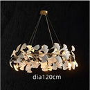 GobekUsa Ginkgo Chandelier Villa Duplex Pendant Light for Living Room & Hotel Lobby
