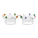 GobekUsa Clear Glass Fruit Bowl Plate Snack Dish Cake Dessert Cup Large Capacity