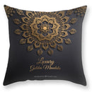 GobekUsa Black Gold Mandala Luxury Printed Pillowcase §