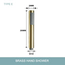 GobekUsa Brushed Gold Brass Hand Shower with Stainless Steel Hose - Wall Mount