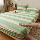 GobekUsa Coarse Cloth Prue Cotton Queen Fitted Sheet Set with Pillowcases