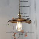GobekUsa Amber Glass LED Pendant Lamp with Adjustable Wire for Dining Room and Kitchen