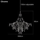 GobekUsa Golden Lustre Crystal Chandelier for Living Dining Bedroom LED Lights