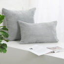 GobekUsa Corduroy Striped Cushion Cover 30-60cm Soft Comfortable Throw Pillow Case Home Decor