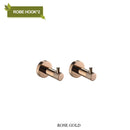 GobekUsa Bathroom Accessories Set: Rose Gold Chrome Hook, Brushed Gold Towel Rack, Stainless Steel Toilet Paper Holder