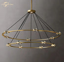 GobekUsa Éclatant Two-Tier Round Crystal Chandelier for Living & Dining Room