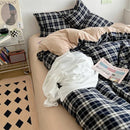 GobekUsa Japanese Style Cotton Printed 4Pcs Bedding Set with Double-Sided Design