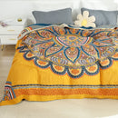 GobekUsa Cotton Mandala Leisure Blanket - Soft Double Nap Bedspread & Sofa Towel