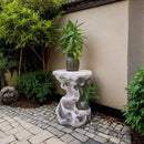 GobekUsa Chinese Resin Floor Flower Stand, Modern Minimalist Living Room Decor