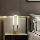 GobekUsa LED U Shape Table Lamp for Bedroom Study Art Decor
