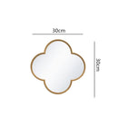 GobekUsa Golden Border Geometric Plum Flower Mirror Wall Decoration
