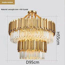 GobekUsa Crystal Art LED Ceiling Chandelier: Luxury Living Room Round Lamp