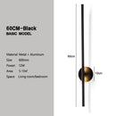 GobekUsa 360° Rotation LED Wall Lights for Sofa Background, Black Wall Sconce Fixtures
