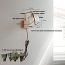 GobekUsa Brass LED Wall Lights Rotatable Blue Glass Dining Room Stair Light