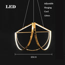 GobekUsa Gold Chandelier LED Indoor Lighting for Living Room & Bedroom