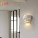 GobekUsa Bauhaus White Gypsum LED Wall Lamp for Living Room Bedroom - Minimalist Design