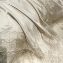 GobekUsa Lace Patchwork Silk Cotton Luxury Bedding Set Queen King Size