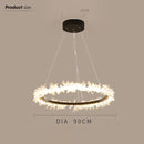 GobekUsa Gold Crystal Ring Chandelier for Living Room and Restaurant Décor