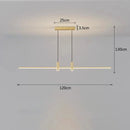 GobekUsa Black/Gold LED Dining Room Island Chandelier: Modern Minimalist Kitchen Hanging Lamp