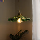 GobekUsa Green Glass LED Pendant Light - Nordic Modern Copper Luminaire Suspendu