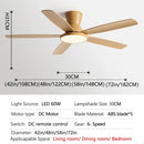 GobekUsa 72" DC Ceiling Fan Light Remote Control Strong Winds Living Room Mute Chandelier