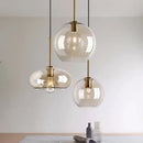 Nordic Glass Loft Pendant Light With Iron Finish