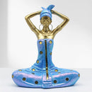 GobekUsa Golden Female Statue African Tribal Style Portrait Sculpture Home Decor