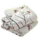 GobekUsa 100% Cotton Gauze Summer Blanket - Soft Floral Throws for Sofa and Bed