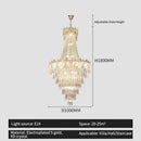 GobekUsa Elegant Simple Staircase Chandelier LED Livingroom Villa Creative Hotel Lighting