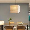 GobekUsa Cube Rice Paper Pendant Lamp for Living Room Bedroom Cafe