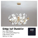 GobekUsa Gold Branches Chandeliers with Porcelain Leaves Pendant Light - Luxury Living Room Decor