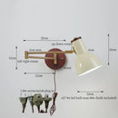GobekUsa Creamy Iron LED Wall Lamp Bedroom Living Room Bathroom Mirror Stair Light