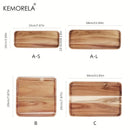GobekUsa Acacia Wood Coffee Tray | Versatile Food Serving Tray for Desserts and Tea
