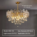 GobekUsa Crystal Chandelier: Modern Glass Pendant Lights for Living Room Dining Bedroom