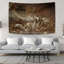 GobekUsa Black Metal Hippie Hotel Tapestry Flag for Bohemian Bedroom Art