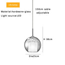 GobekUsa Glass Ball Pendant Lights: Italian Designer Hanging Lamp for Dining Room, Kitchen Island