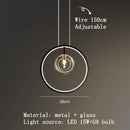 GobekUsa Clear Glass LED Chandelier: Modern Nordic Hall Parlor Lighting Fixture