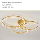 GobekUsa Acrylic Round Ring Ceiling Light LED Chandelier Modern Minimalism for Living Room and Kitchen