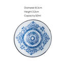 GobekUsa Blue & White Ceramic Kung Fu Tea Cup, Japanese Style Porcelain Sake Espresso Mug