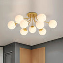 GobekUsa Glass Ball Ceiling Chandelier Pendant Lamp for Modern Living Bedroom