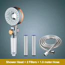 GobekUsa Dual-Sided Shower Head with 3 Jets & Water-Saving Filtration