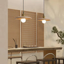 Solid Wood Pendant Light With Three-Color Dimming