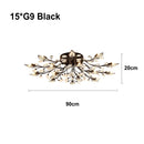 GobekUsa Crystal Ceiling Chandelier for Living Room Bedroom Kitchen Indoor LED Lighting