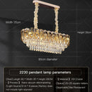 GobekUsa Crystal Chandelier: Modern Luxury Round Italian Restaurant Light