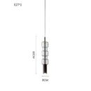 GobekUsa Cylindrical Glass Pendant Light: Modern, Nordic Design for Living Room, Restaurant, Kitchen