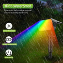 GobekUsa 20LEDs RGB Solar Landscape Spotlights: Wireless & Waterproof Solar Wall Lamp for Patio Garden