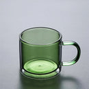 GobekUsa Double Bottom Glass Mugs Set - 250ml Wine Whiskey Coffee Tea Juice Water Cups